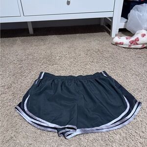 Nike Women's Black and Gray Athletic Shorts